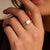 Zirconia Mother Of Pearl Cushion Ring - Gold/Silver - 12398MW
