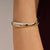 Bold Zirconia Crossover Bangle - Silver/Gold - 23090ZY