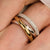 Zirconia Structure Ring, M Model - Gold/Silver - 12422ZY