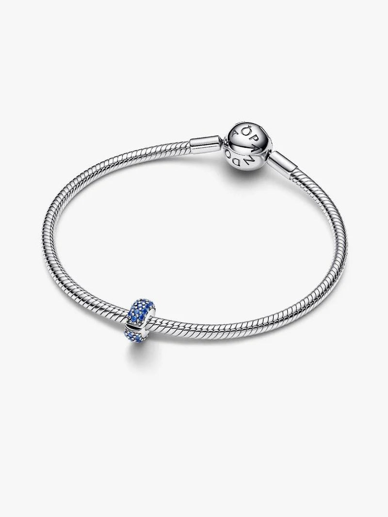 Royal Blue Stone Clip Charm - Sterling Silver