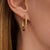 Tennis Large Hoop Earrings, 25mm - Gold - 7789ZY