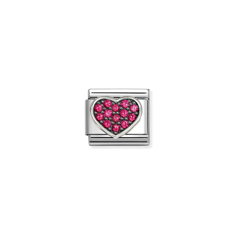 Composable Classic CZ Red Heart Link - Silver - 330322/26