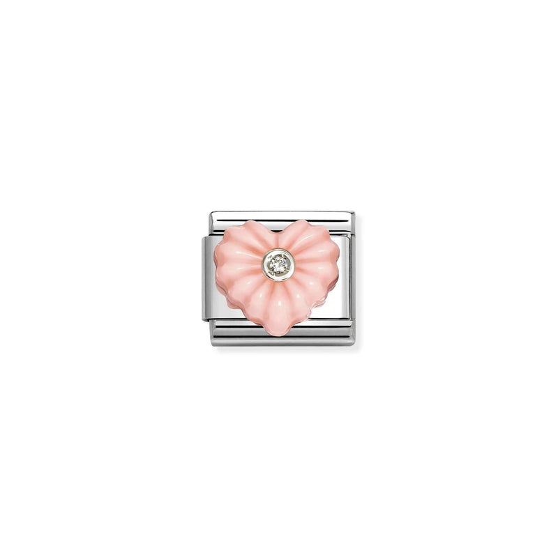 Composable Classic Pink Heart Link - Silver - 330512/27