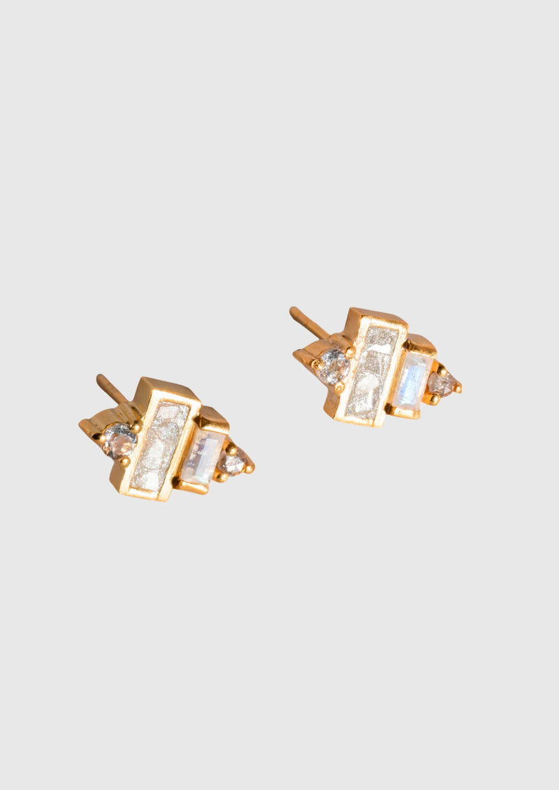 Neart Stud Earrings - Gold - ZOR-200-018