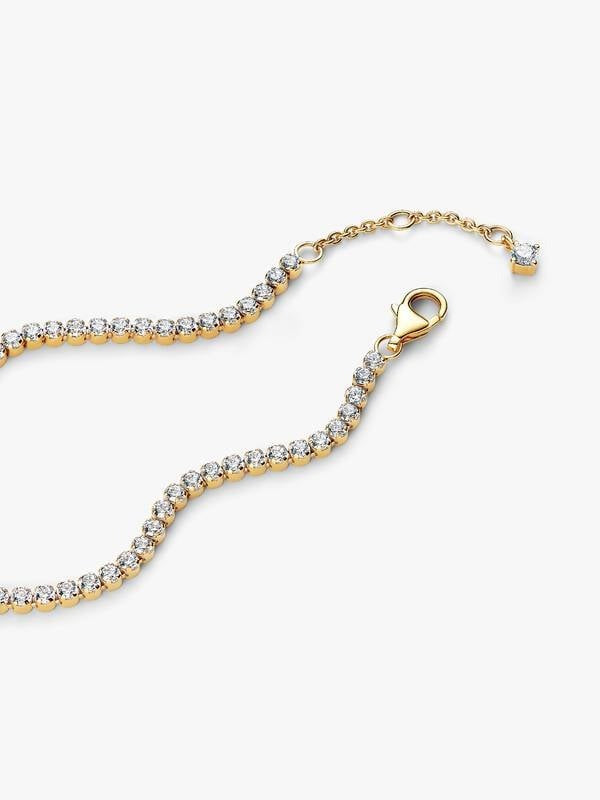 Tennis Bracelet, Cubic Zirconia - 14ct Gold Plating - 563927C01