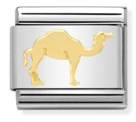 COMPOSABLE Classic ANIMALS (EARTH) in stainless steel with 18k gold Dromedary