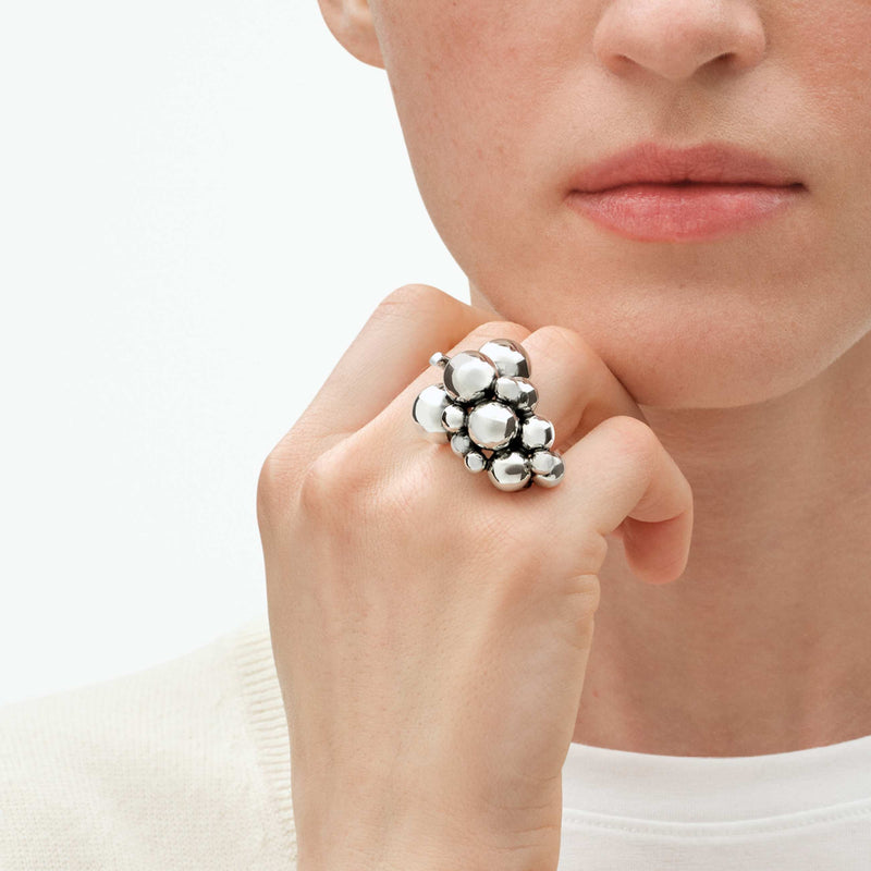 Moonlight Grapes Ring, Large - Silver -  20000334
