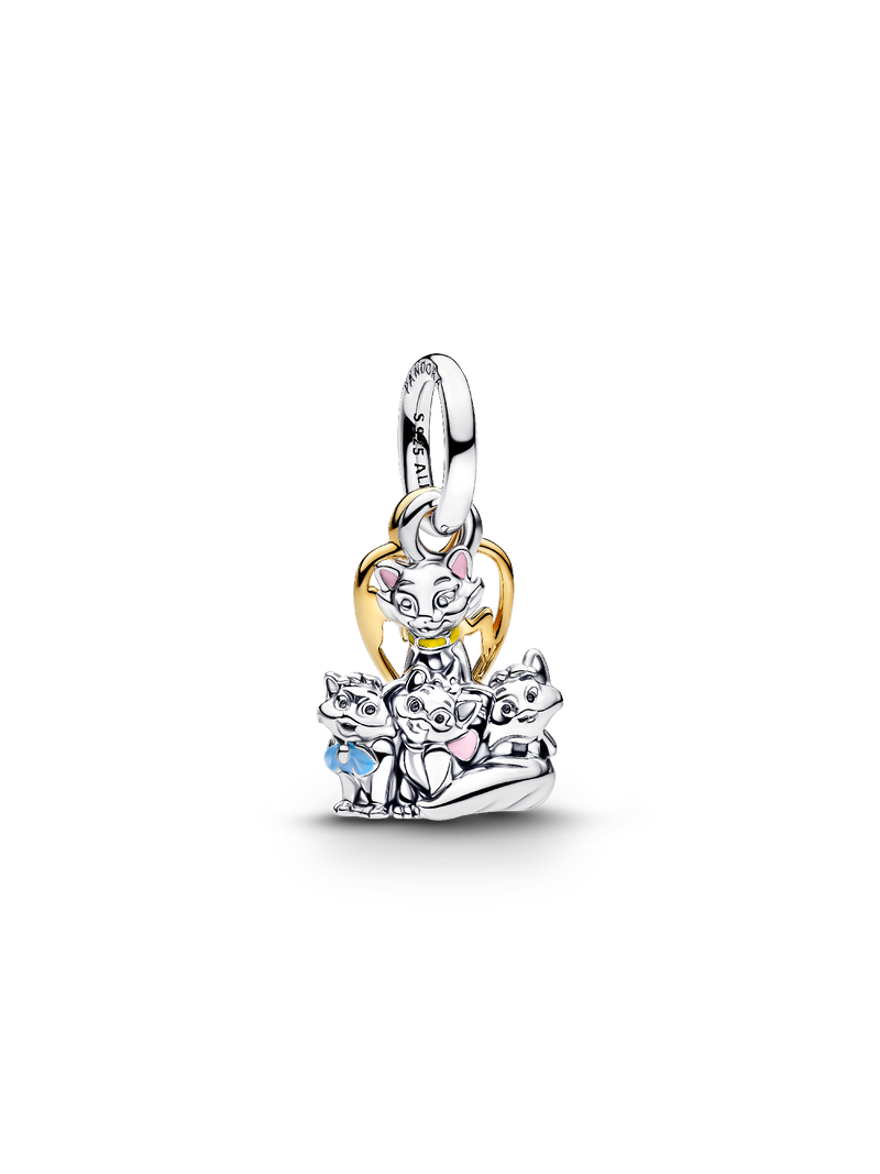 Disney Aristocats Double Dangle Charm - 14ct Gold Plating - 764465C01
