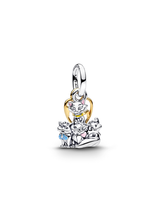 Disney Aristocats Double Dangle Charm - 14ct Gold Plating - 764465C01