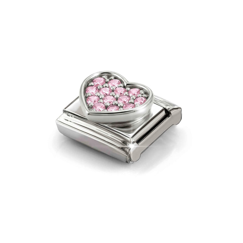 Composable Classic CZ Pink Heart Link - Silver - 330322/25