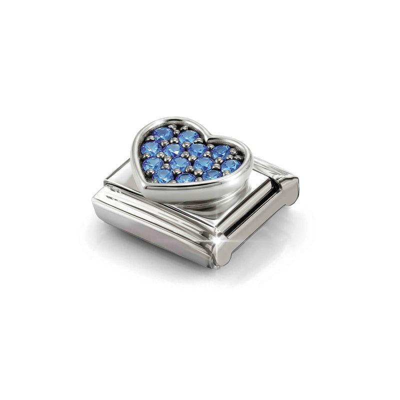 Composable Classic CZ Blue Heart Link - Silver - 330322/28