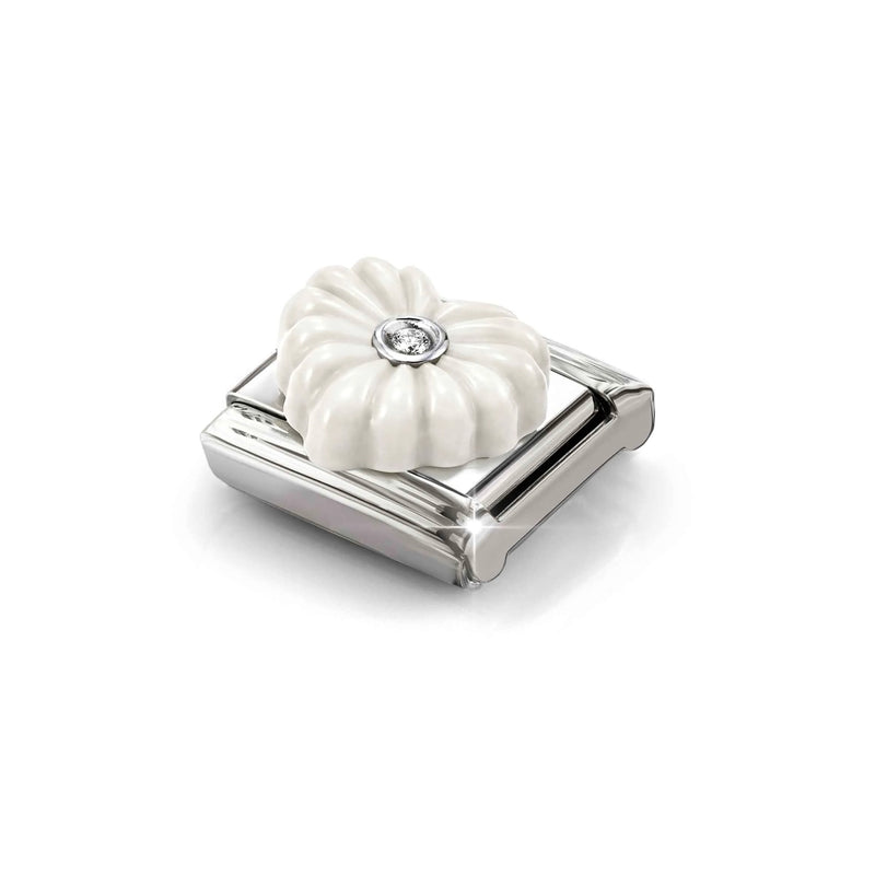 Composable Classic White Heart Link - Silver - 330512/25