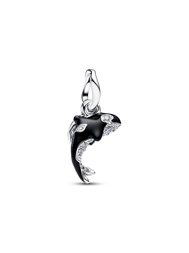Orca Dangle Charm - Sterling Silver