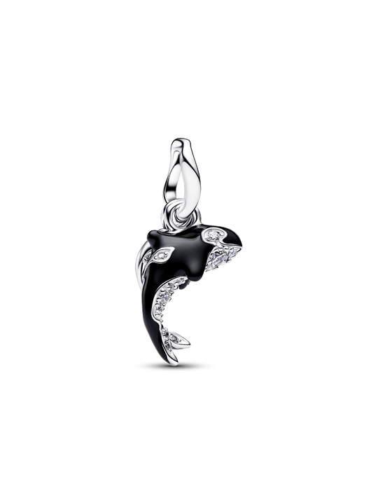 Orca Dangle Charm - Sterling Silver