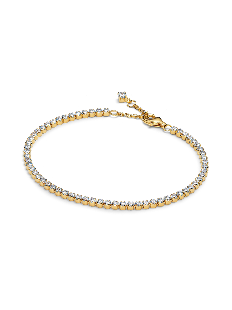 Tennis Bracelet, Cubic Zirconia - 14ct Gold Plating - 563927C01
