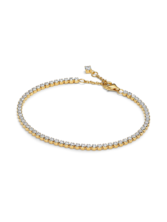 Tennis Bracelet, Cubic Zirconia - 14ct Gold Plating - 563927C01