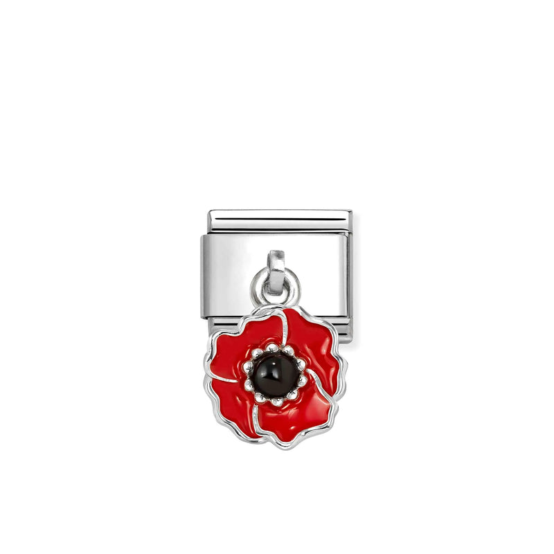 Composable Classic Poppy Pendant Link - Silver - 331805/24