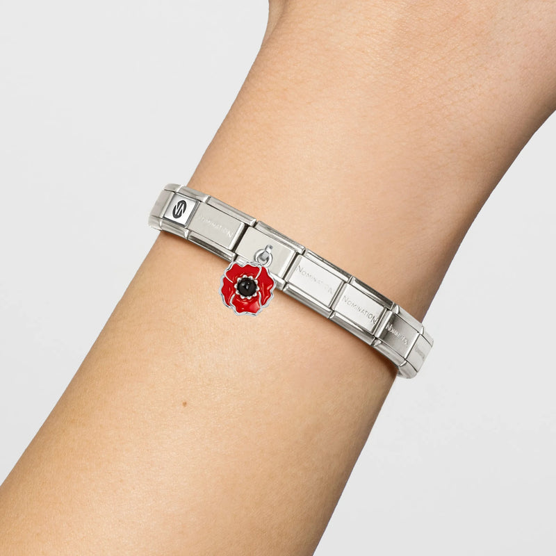 Composable Classic Poppy Pendant Link - Silver - 331805/24