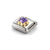 Composable Classic Purple CZ Flower Link - Gold - 030615/001