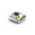Composable Classic Green CZ Flower Link - Gold - 030615/004