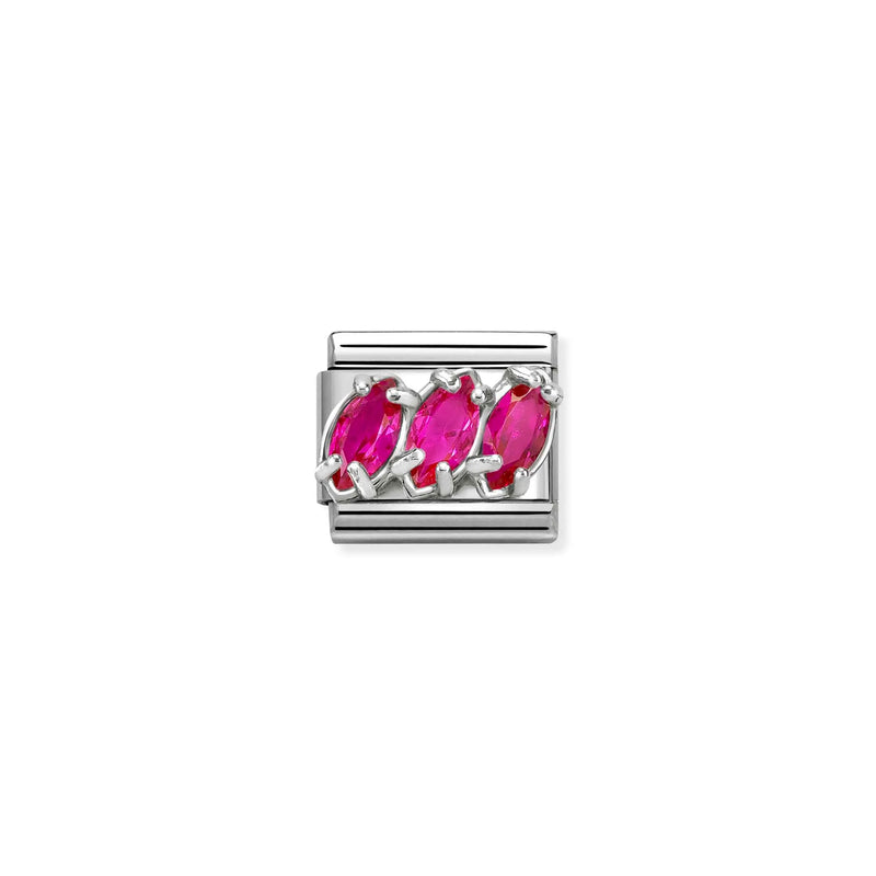 Composable Classic Trilogy Red CZ Link - Silver - 330329/22