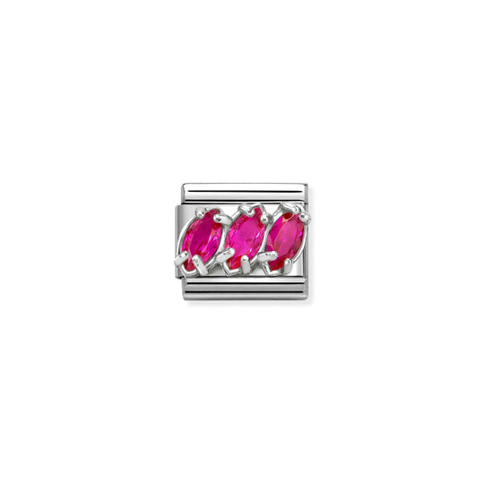 Composable Classic Trilogy Red CZ Link - Silver - 330329/22