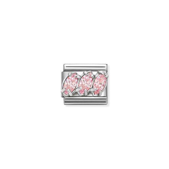 Composable Classic Trilogy Pink CZ Link - Silver - 330329/21