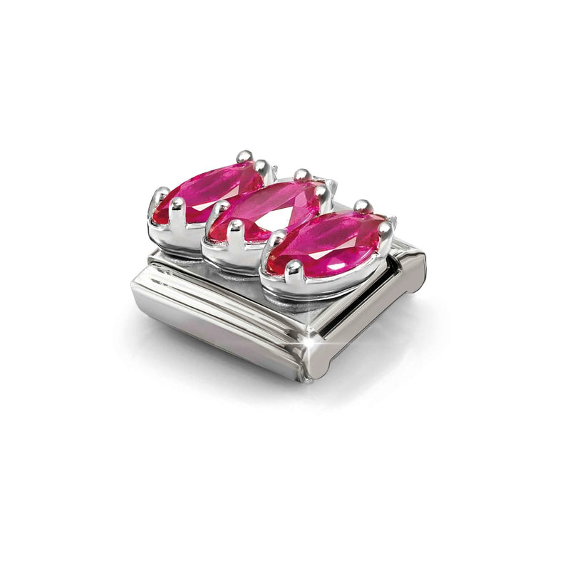 Composable Classic Trilogy Red CZ Link - Silver - 330329/22