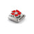 Composable Classic Red Flower Link - Silver - 330321/20