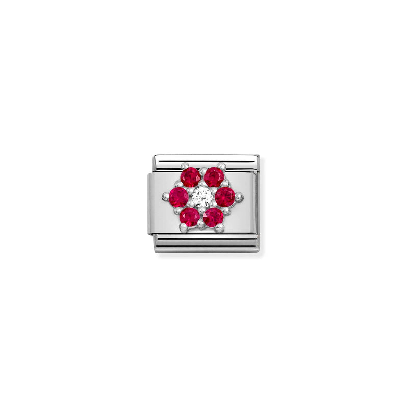 Composable Classic Red and White Flower Link - 330322/02