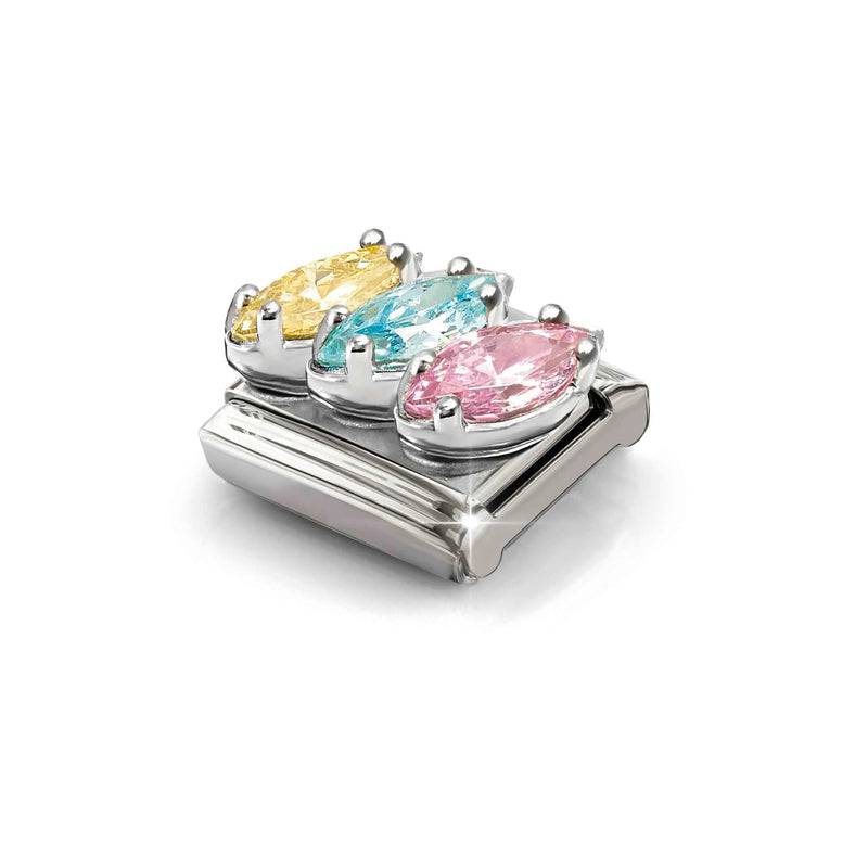 Composable Classic Trilogy Mixed CZ Link - Silver - 330329/20