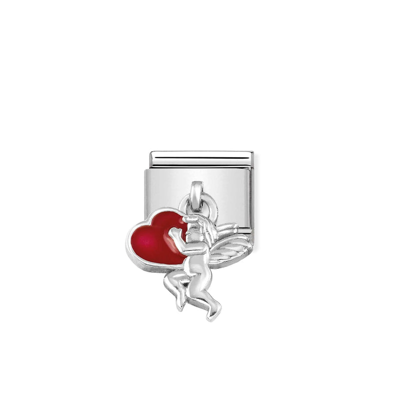 Composable Classic Cupid With Hearts Link - Silver - 331805/08