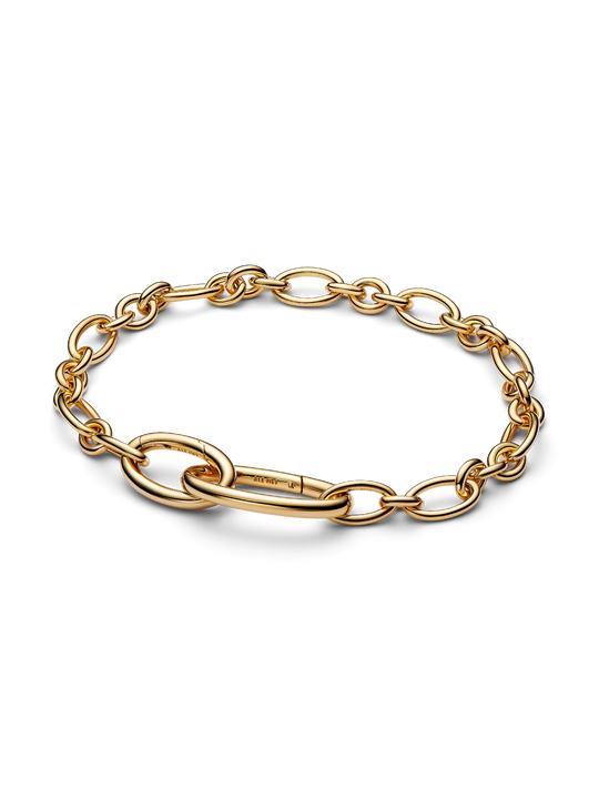 Oval Link Bracelet - 14ct Gold Plating