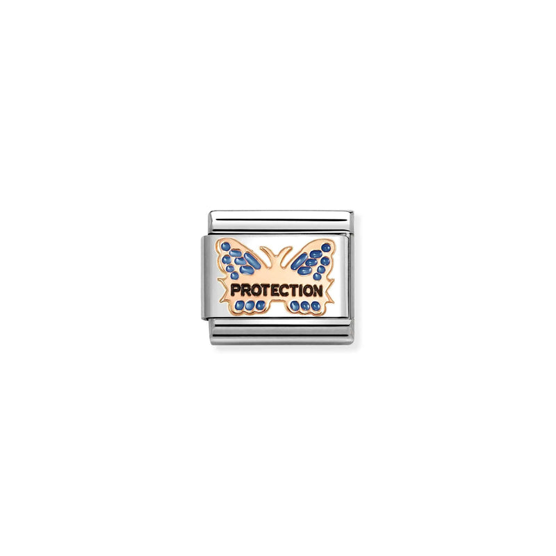 Composable Classic Blue Butterfly PROTECTION Link - Rose Gold - 430202/51