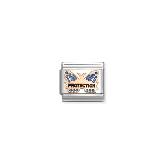 Composable Classic Blue Butterfly PROTECTION Link - Rose Gold - 430202/51