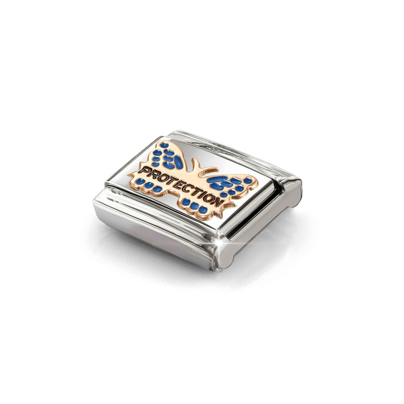 Composable Classic Blue Butterfly PROTECTION Link - Rose Gold - 430202/51