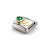Composable Classic Green CZ Heart & Butterfly Link - Gold - 030613/15