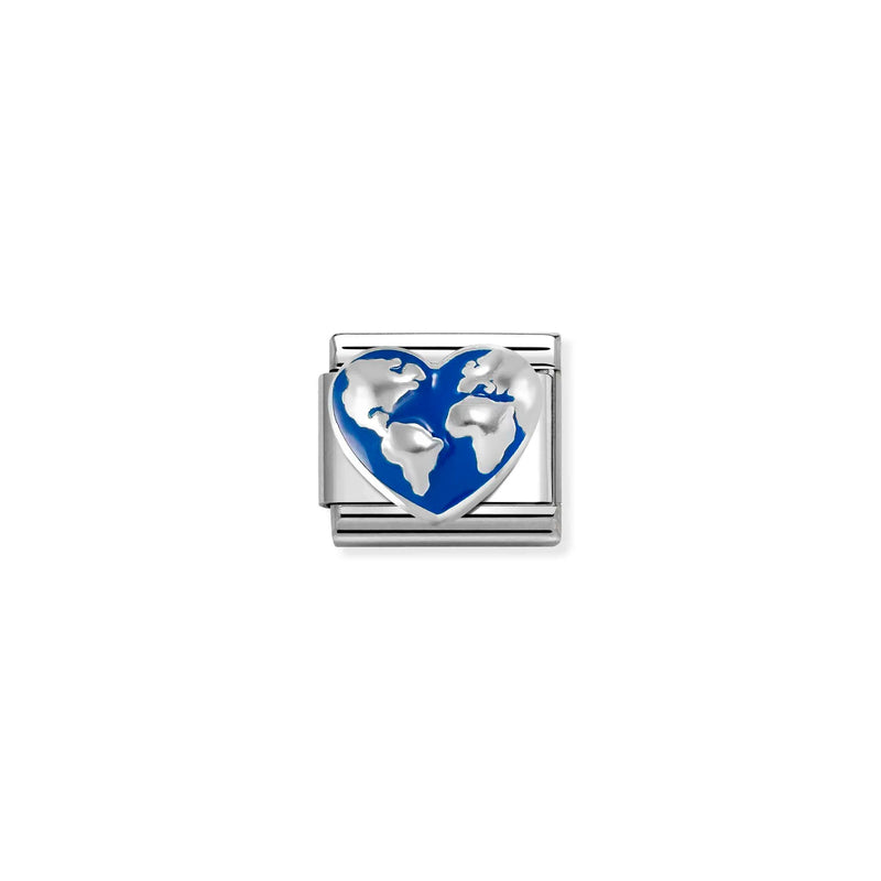 Composable Classic Heart Globe Link - Silver - 330204/45