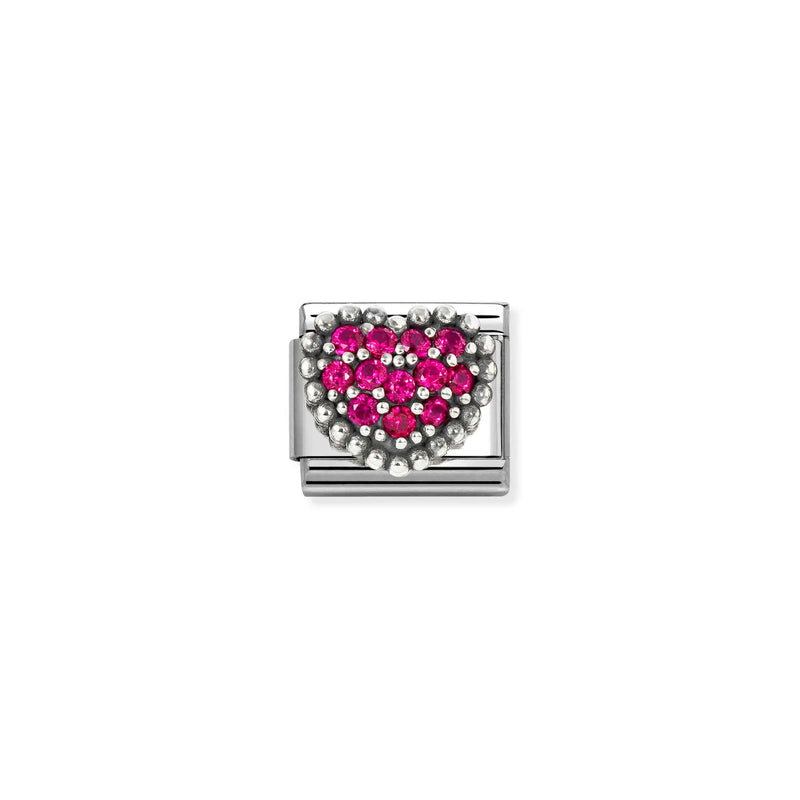 Composable Red dot heart link - 330327/08