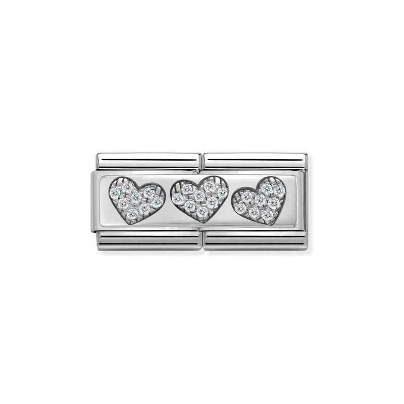 Composable Classic 3 Hearts Double Link - 330732/02
