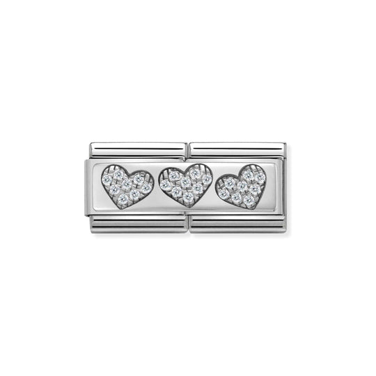 Composable Classic 3 Hearts Double Link - 330732/02