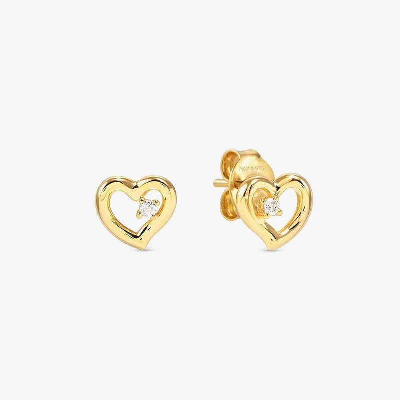 Dreams Beats Heart Earrings - Gold - 242603/006