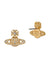 Carmela Bas Relief Earrings - Gold - 6201033A-02R102-SM
