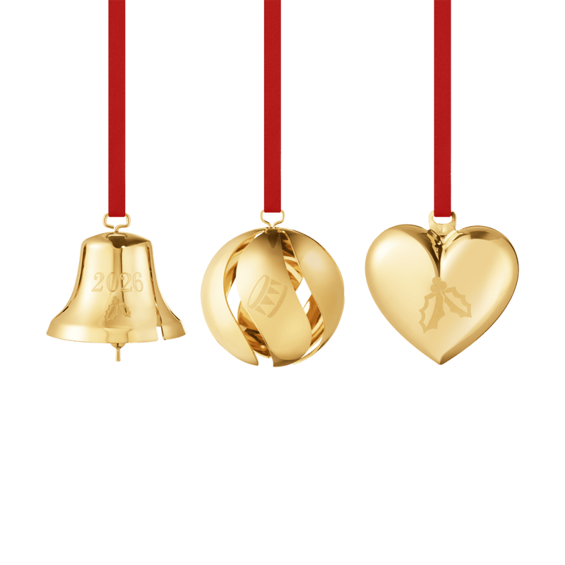Christmas Collectable 3pcs Ornament Set, 2026 - Gold - 10021070