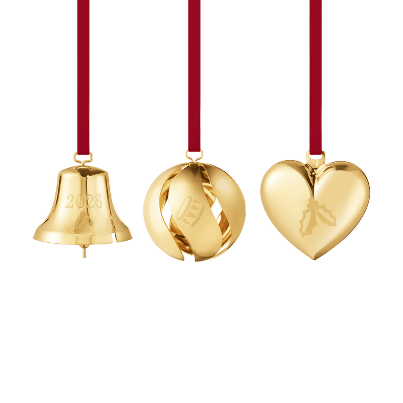 Christmas Collectable 3pcs Ornament Set, 2026 - Gold - 10021070
