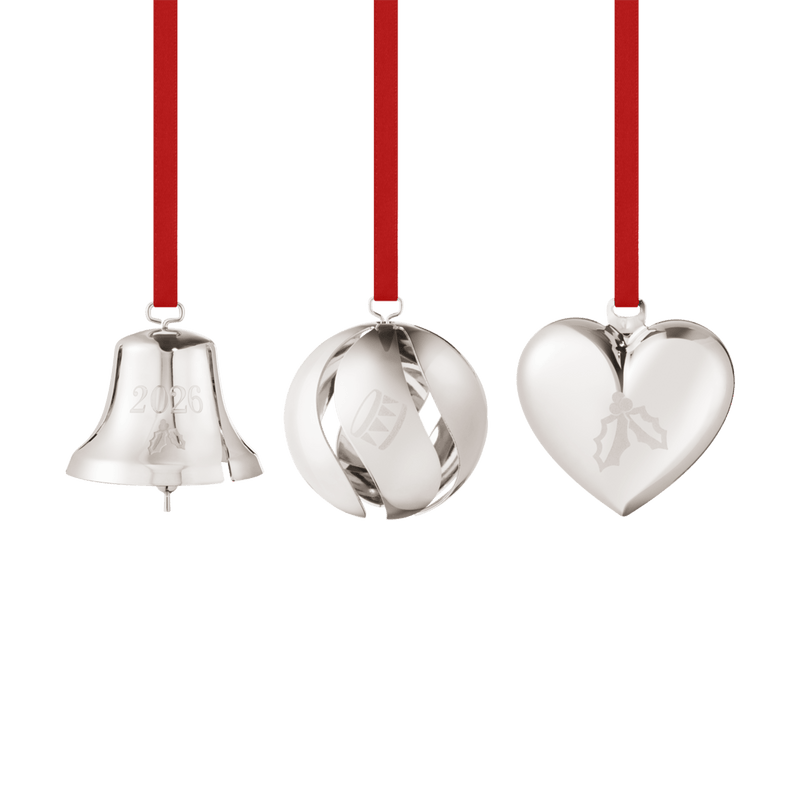 Christmas Collectable 3pcs Ornament Set, 2026 - Silver - 10021071