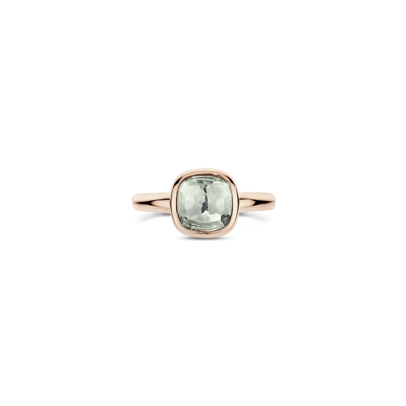 Zirconia Cushion Ring - Rose Gold - 12415GR