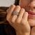 Open Sparkle Statement Ring - Silver/Gold