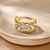 Open Sparkle Statement Ring - Silver/Gold