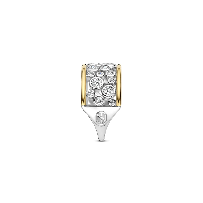 Open Sparkle Statement Ring - Silver/Gold